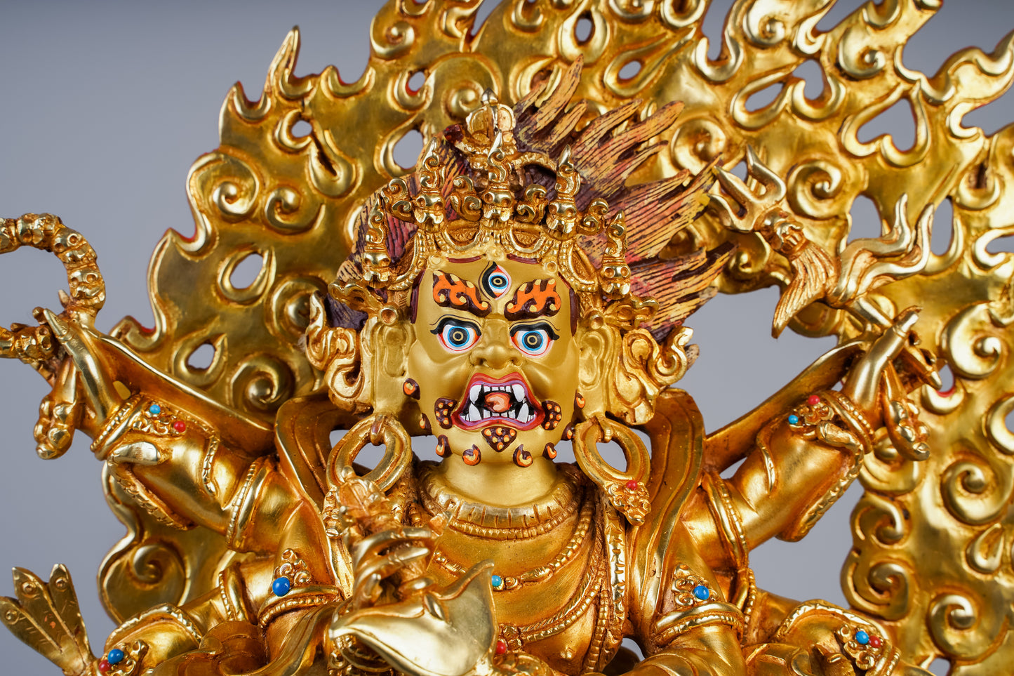 12 inch/ 30 cm Six Armed Mahakala | མགོན་པོ། | 大黑天