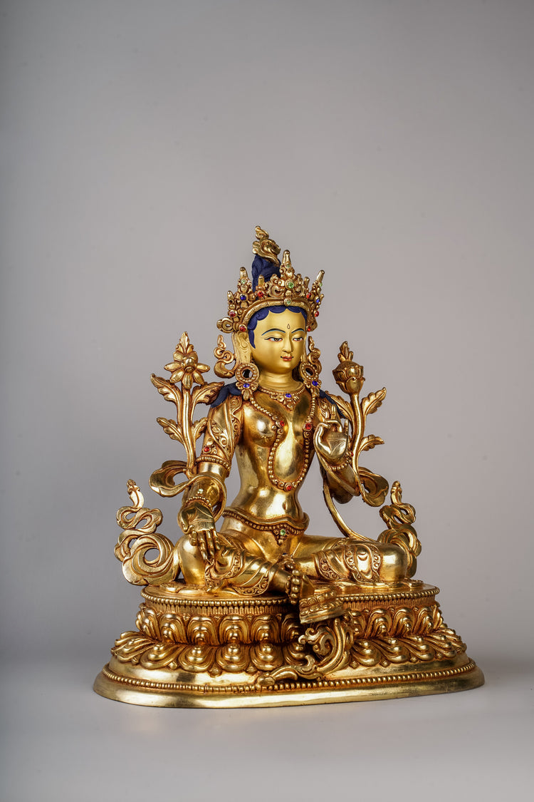 Handmade statues of Green Tara