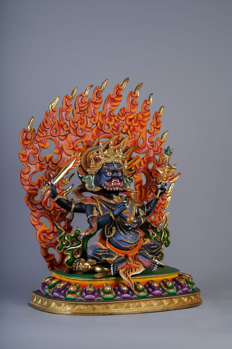 Handmade statues of Four-Armed Mahakala