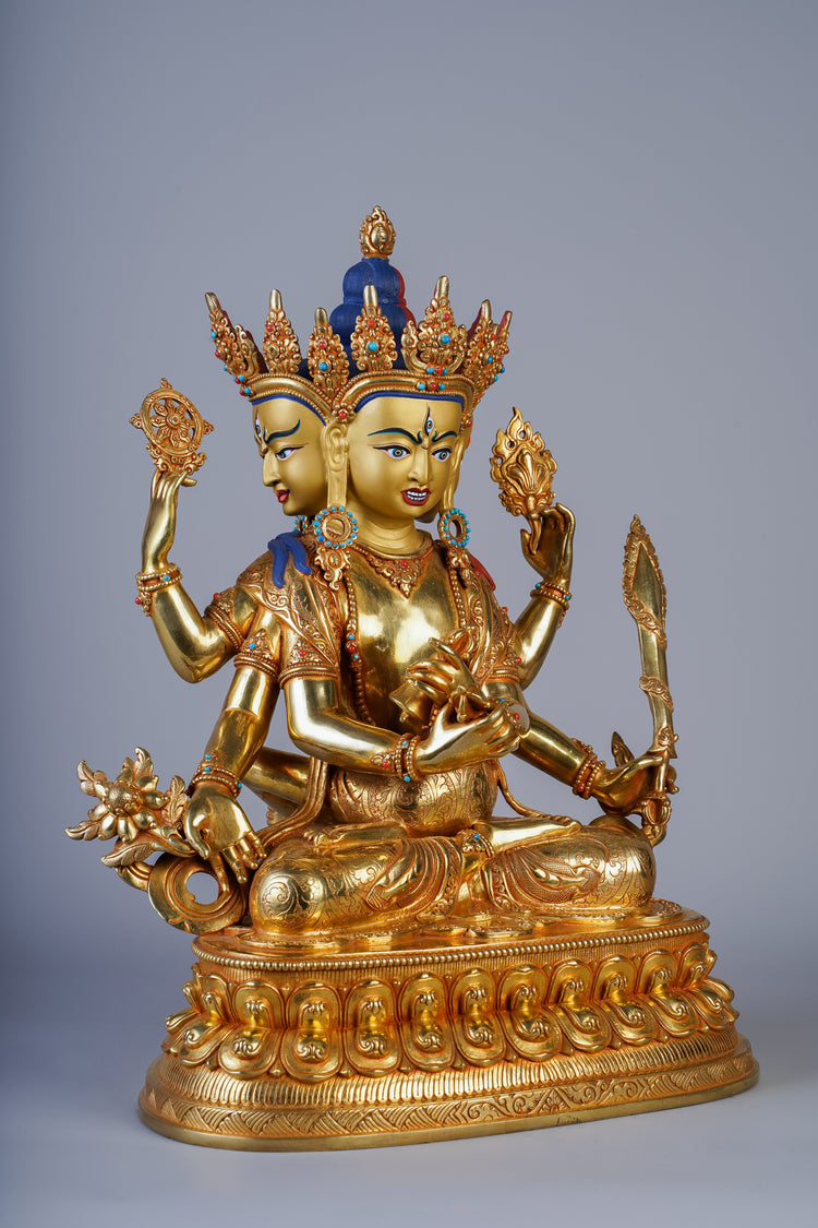 Handmade statues of Guhyasamaja