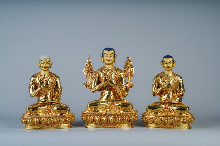 Handmade statues of Tsongkhapa