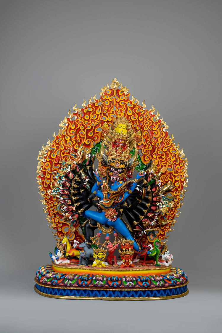 Handmade statues of Yamantaka