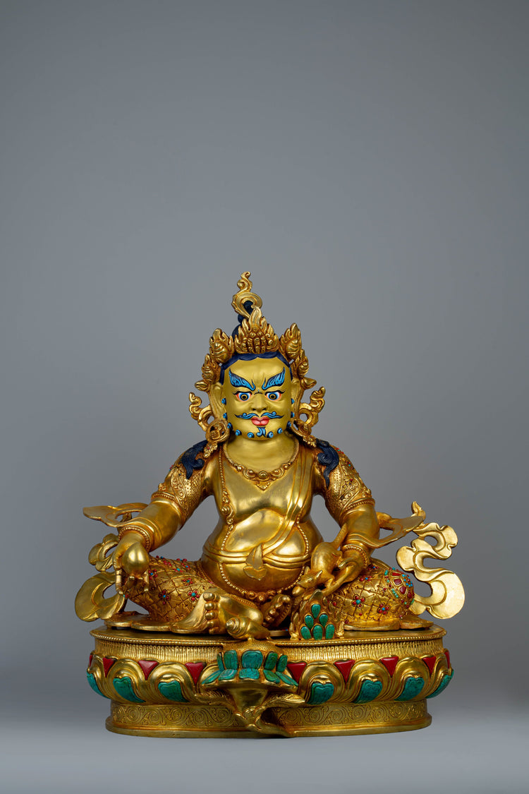 Handmade statues of Yellow Dzambhala