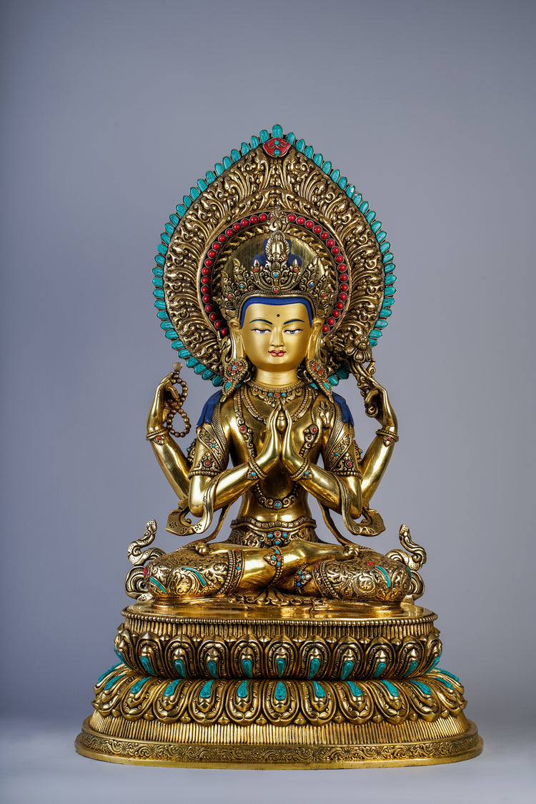 Handmade statues of Four-Armed Avalokitesvara