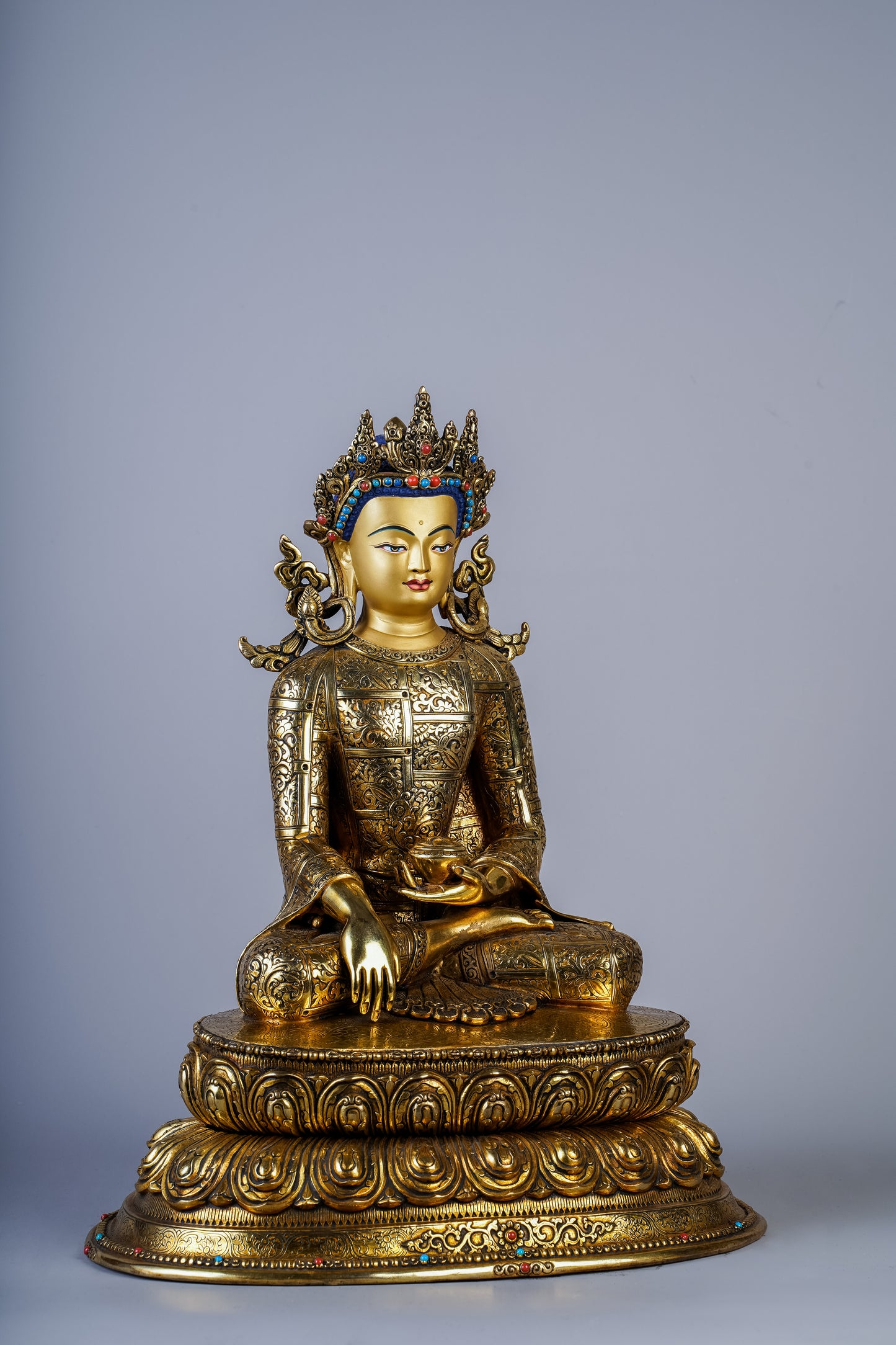 12 inch/ 33 cm Shakyamuni Buddha With Crown | བཅོམ་ལྡན་འདས། | 释迦牟尼