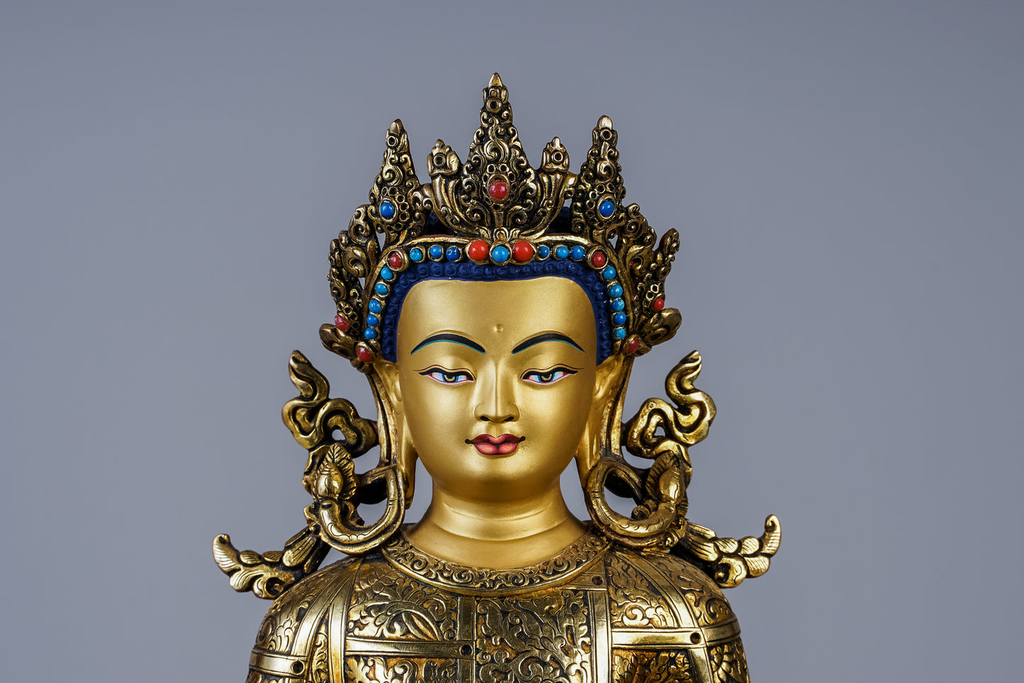 12 inch/ 33 cm Shakyamuni Buddha With Crown | བཅོམ་ལྡན་འདས། | 释迦牟尼