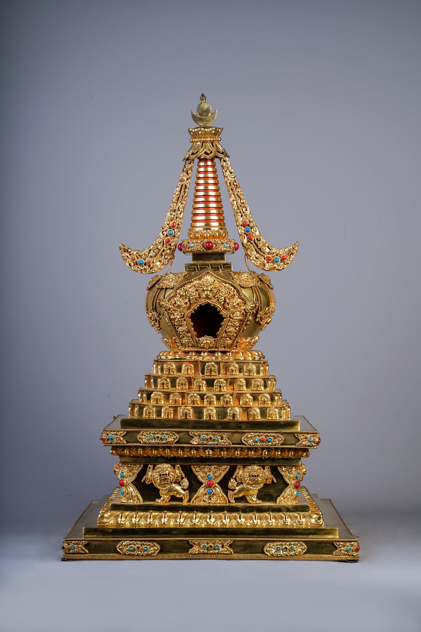 22 inch/ 56 cm Stupa of Great Miracles | ཆོ་འཕྲུལ་མཆོད་རྟེན།