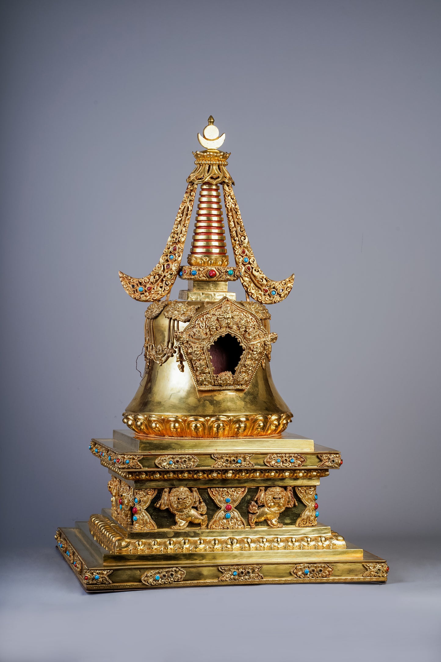 22 inch/ 56 cm Parinirvana Stupa | མྱང་འདས་མཆོད་རྟེན