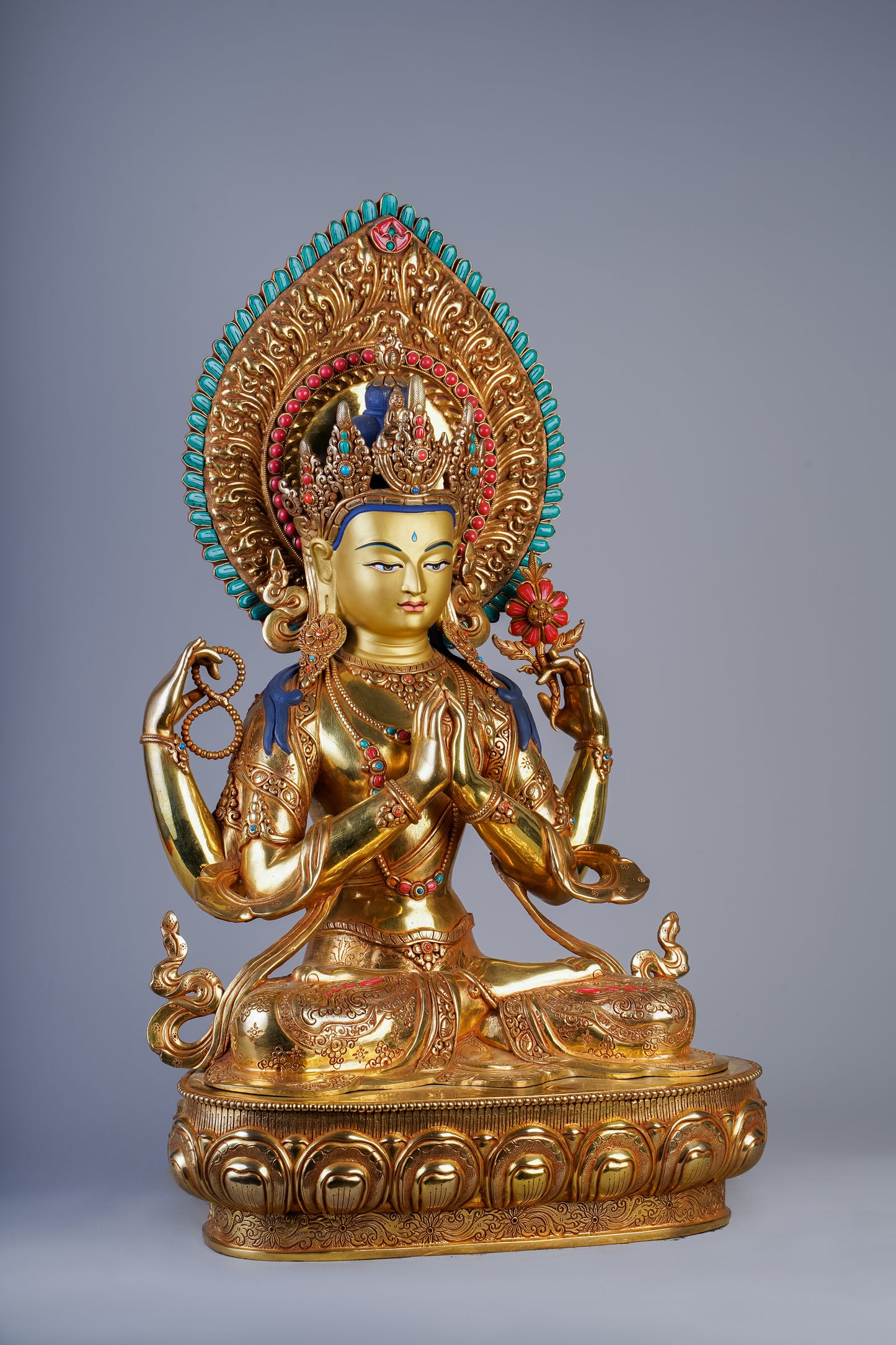 22 inch/ 56 cm Four-Armed Avalokitesvara