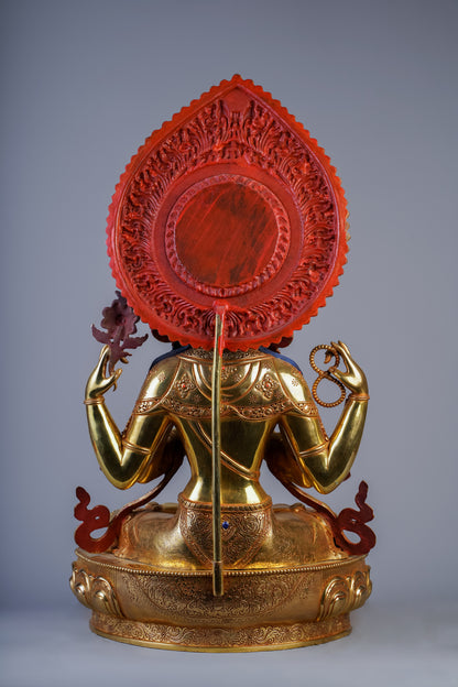 22 inch/ 56 cm Four-Armed Avalokitesvara