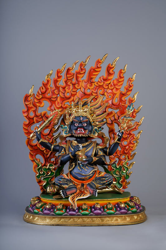 12 inch/ 33 cm Four Armed Mahakala | མགོན་པོ་ཕྱག་བཞི | 玛哈嘎拉