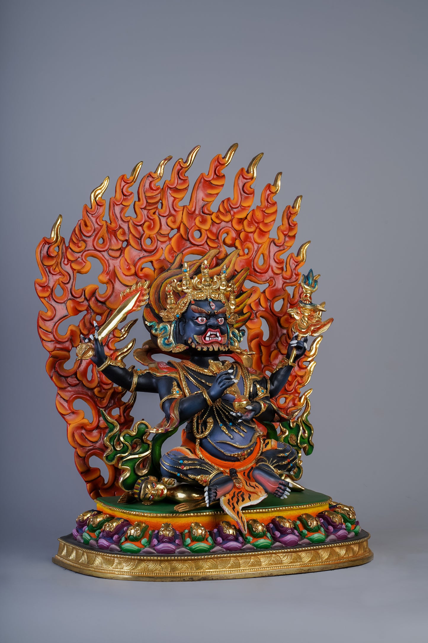 12 inch/ 33 cm Four Armed Mahakala | མགོན་པོ་ཕྱག་བཞི | 玛哈嘎拉