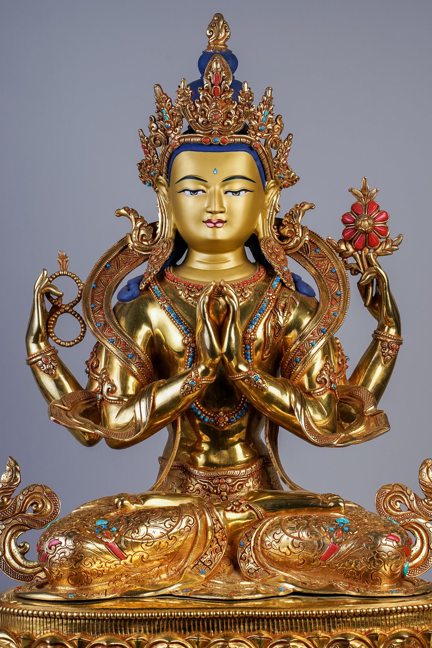 21 inch/ 53 cm Four-Armed Avalokitesvara