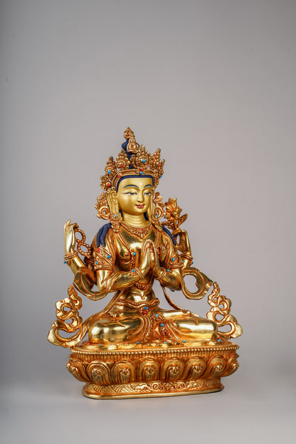 9.5 inch/ 24 cm Four-Armed Avalokitesvara