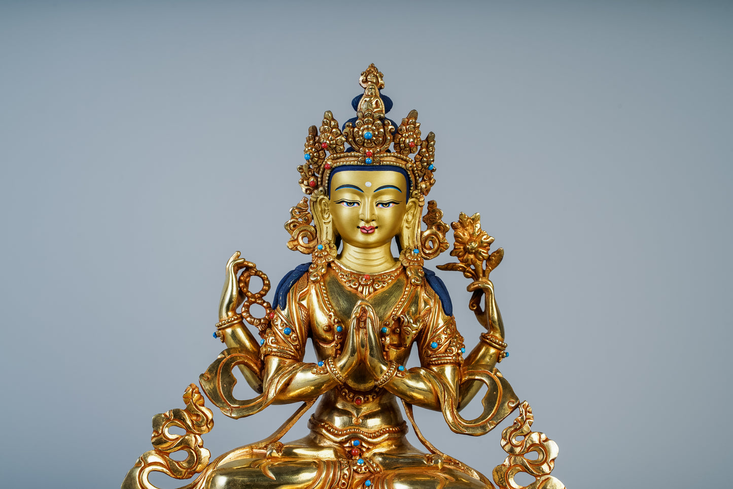 9.5 inch/ 24 cm Four-Armed Avalokitesvara