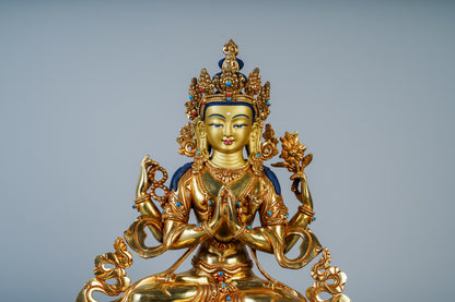 9.5 inch/ 24 cm Four-Armed Avalokitesvara