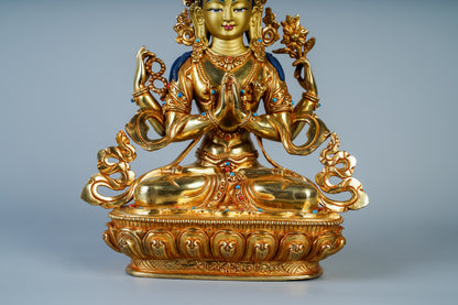 9.5 inch/ 24 cm Four-Armed Avalokitesvara