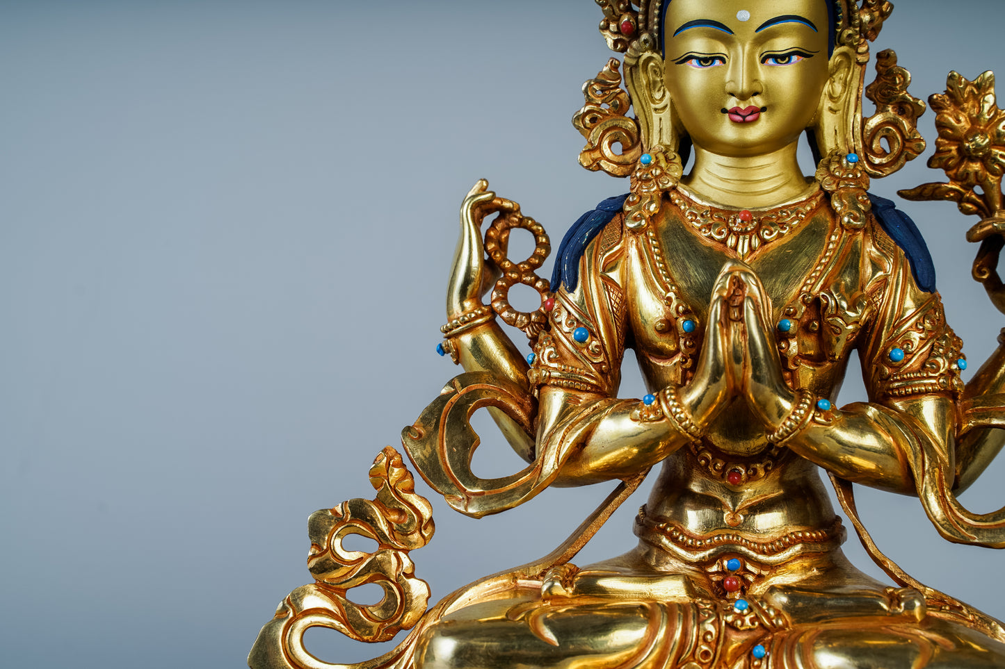 9.5 inch/ 24 cm Four-Armed Avalokitesvara