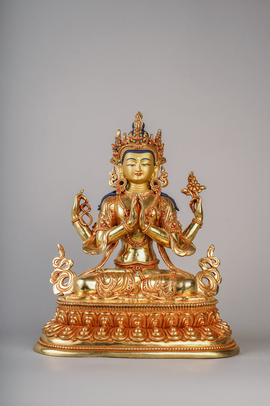 10.5 inch/ 27 cm Four-Armed Avalokitesvara