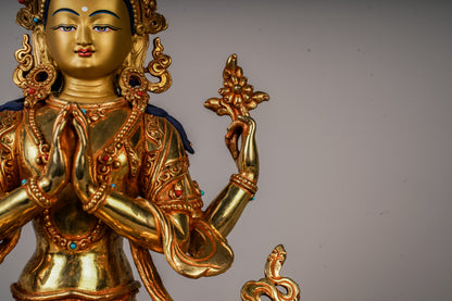 10.5 inch/ 27 cm Four-Armed Avalokitesvara