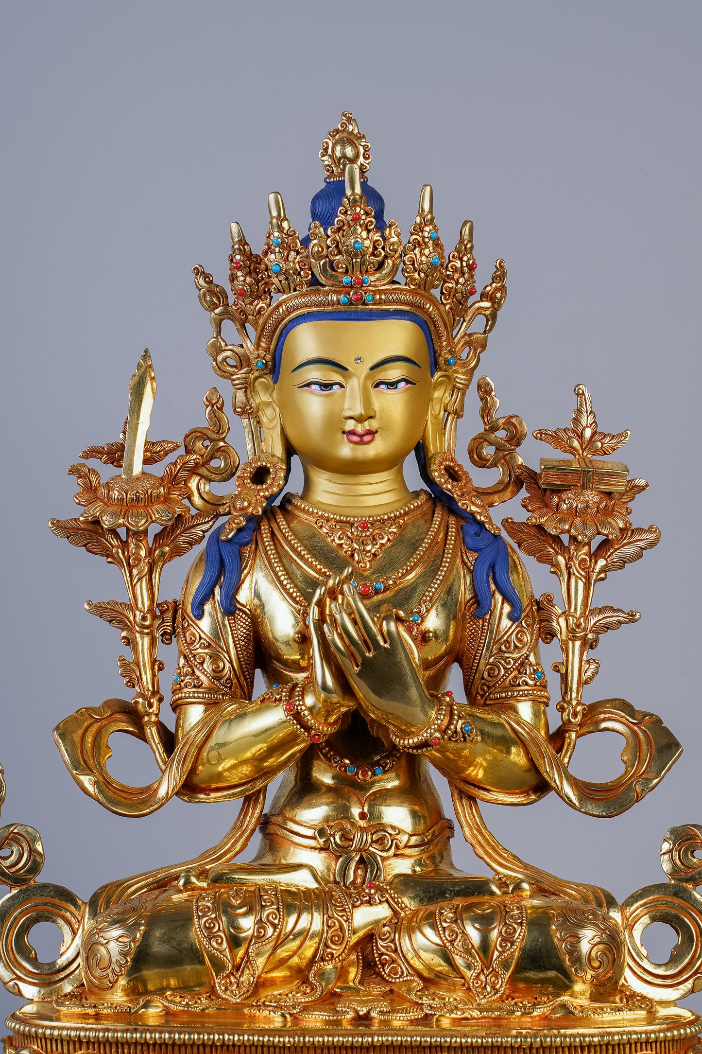 12 inch/ 34 cm White Manjushree | འཇམ་དཔལ་དབྱངས། | 文殊菩萨