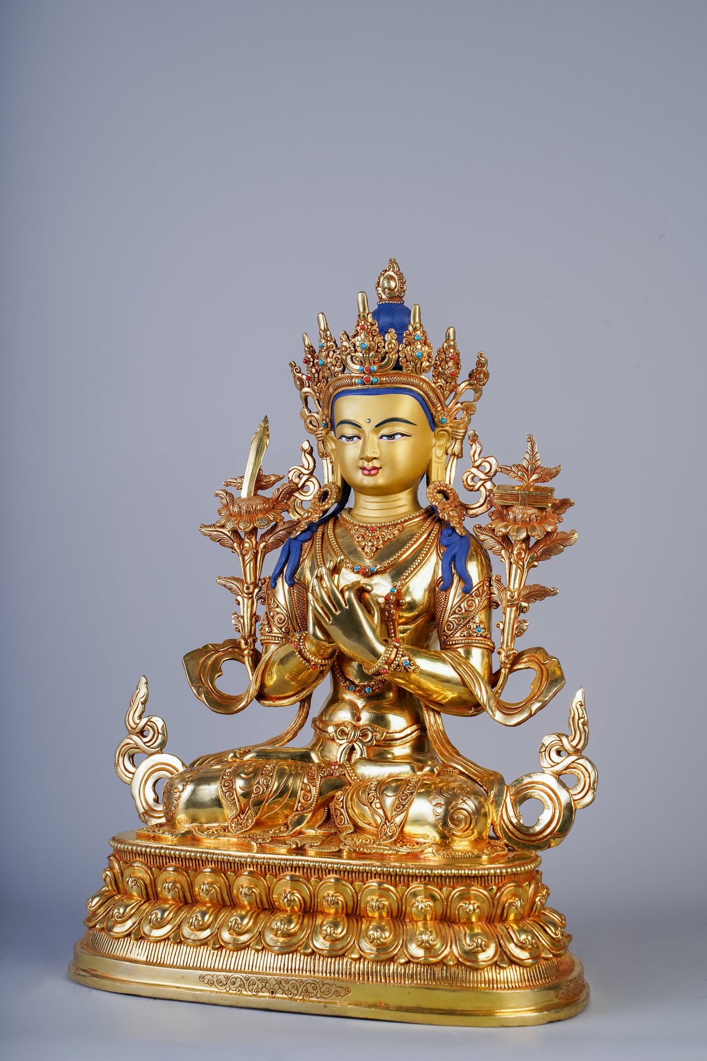 12 inch/ 34 cm White Manjushree | འཇམ་དཔལ་དབྱངས། | 文殊菩萨