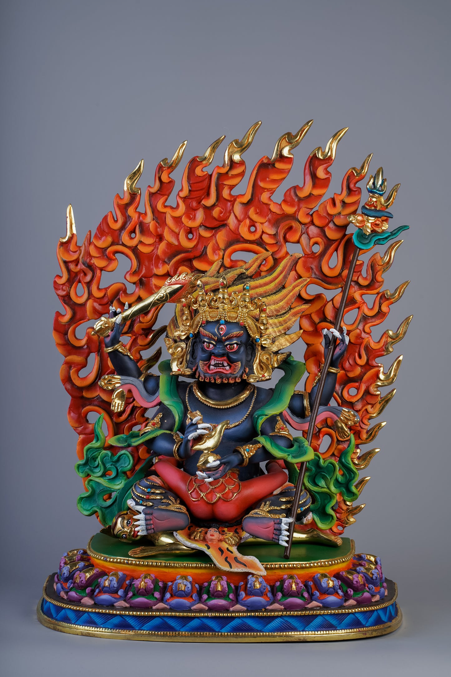 12 inch/ 33 cm Four Armed Mahakala | མགོན་པོ། | 大黑天