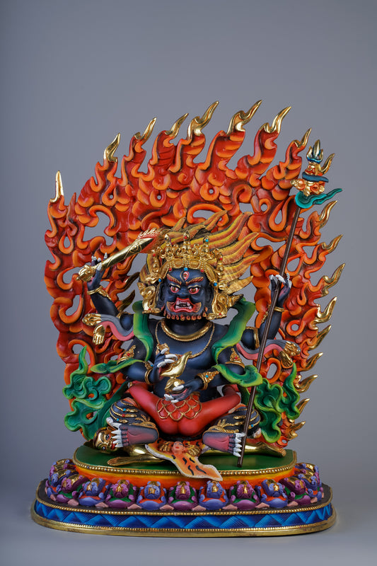 12 inch/ 33 cm Four Armed Mahakala | མགོན་པོ། | 大黑天