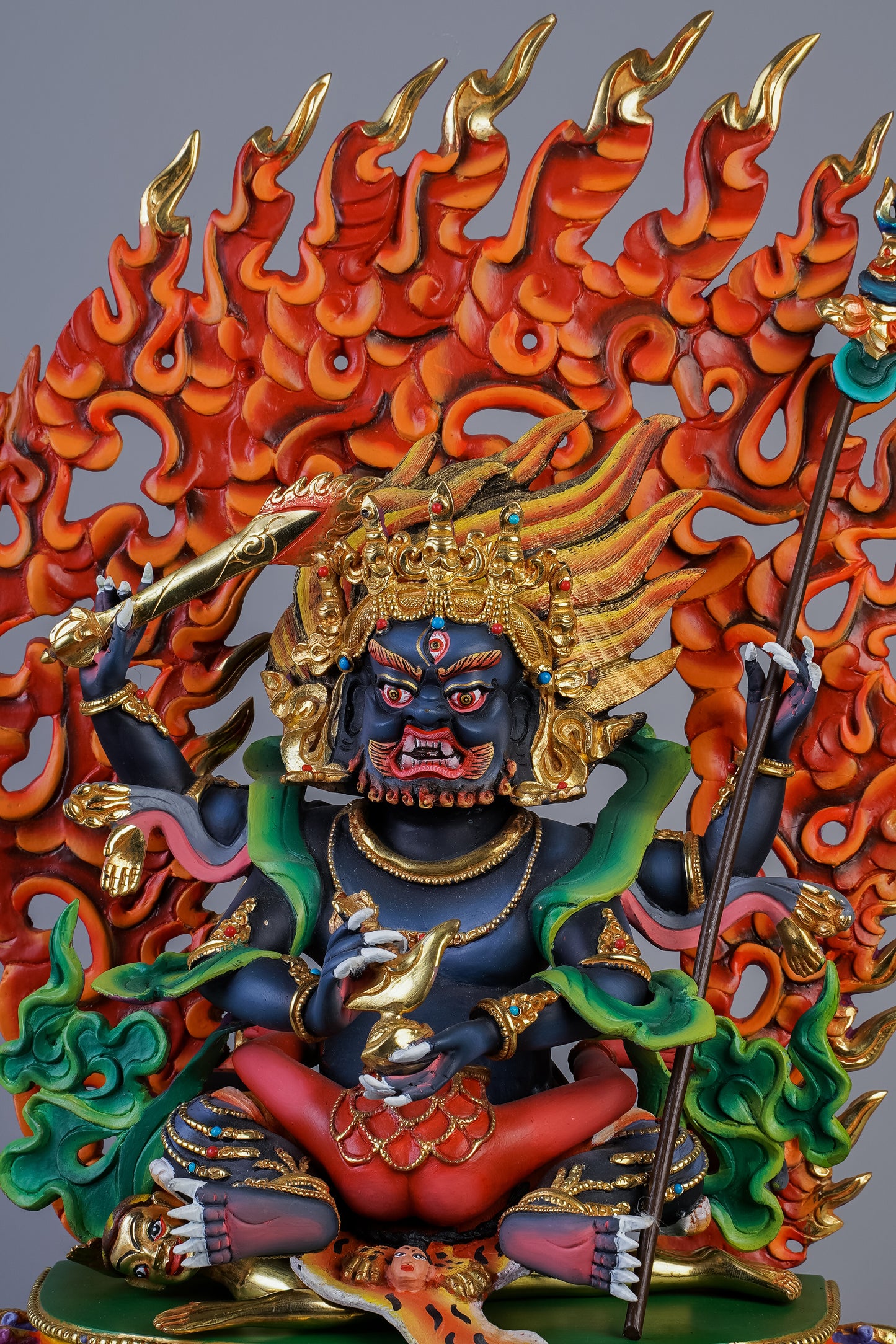 12 inch/ 33 cm Four Armed Mahakala | མགོན་པོ། | 大黑天