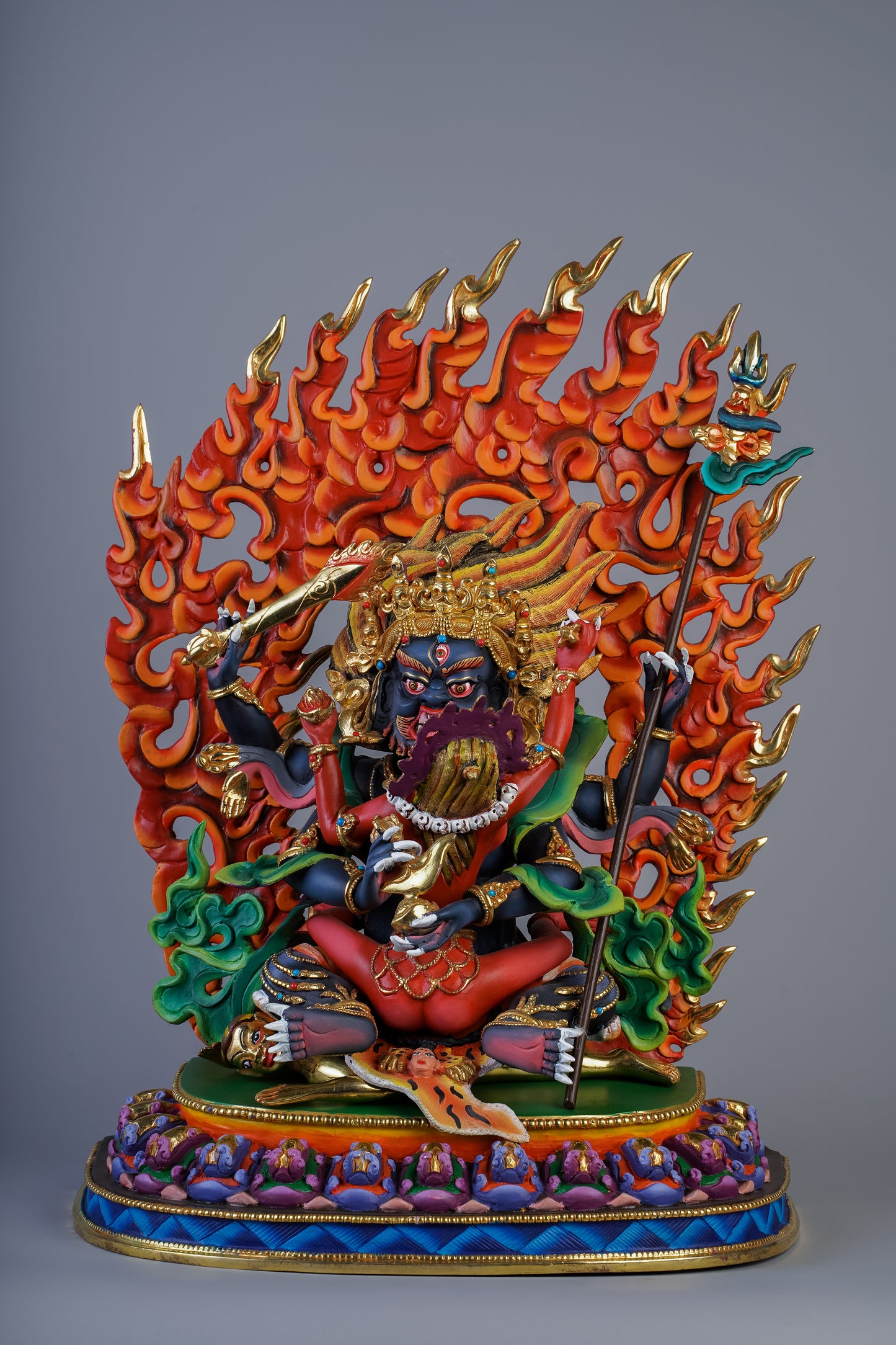 12 inch/ 33 cm Four Armed Mahakala | མགོན་པོ། | 大黑天