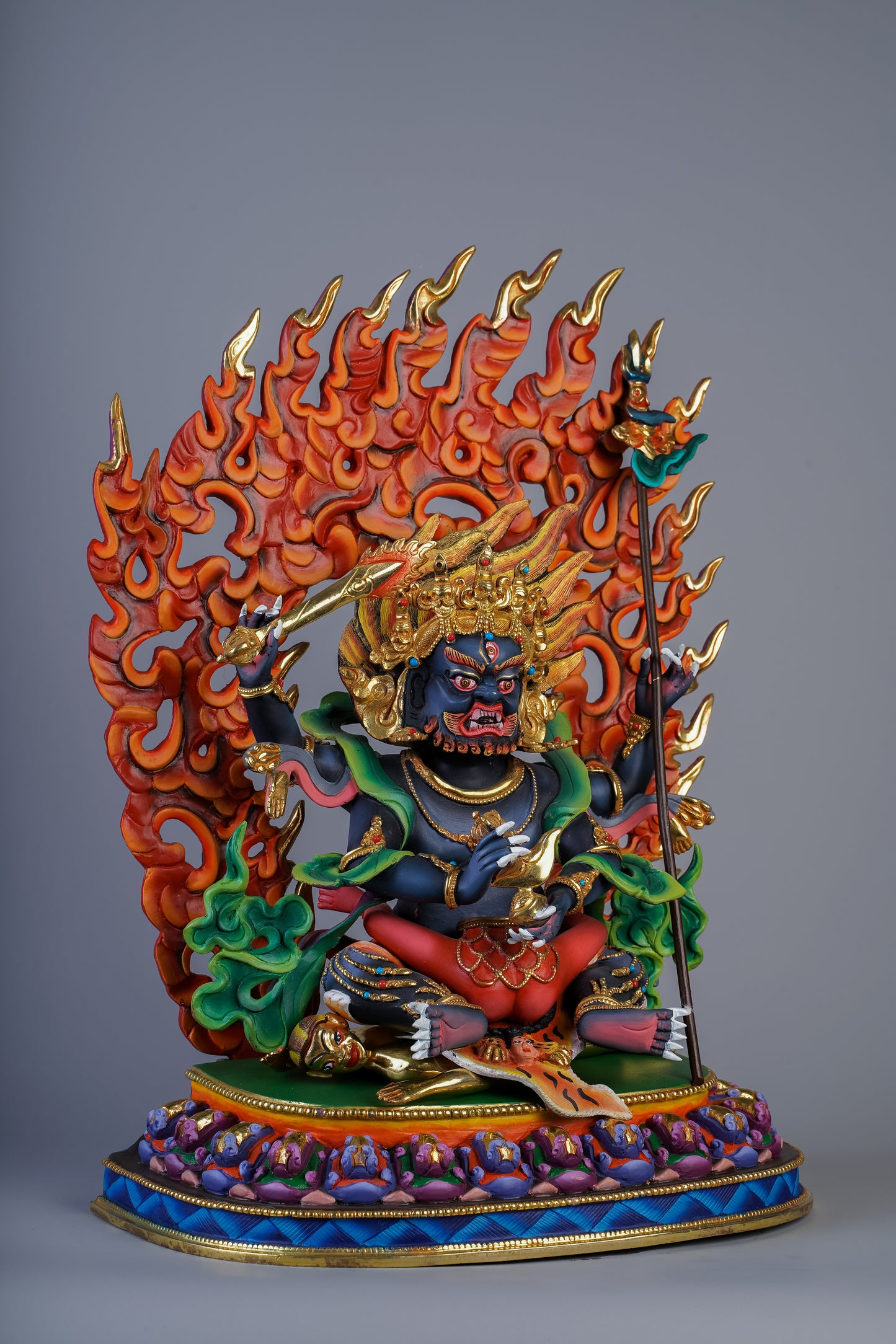 12 inch/ 33 cm Four Armed Mahakala | མགོན་པོ། | 大黑天