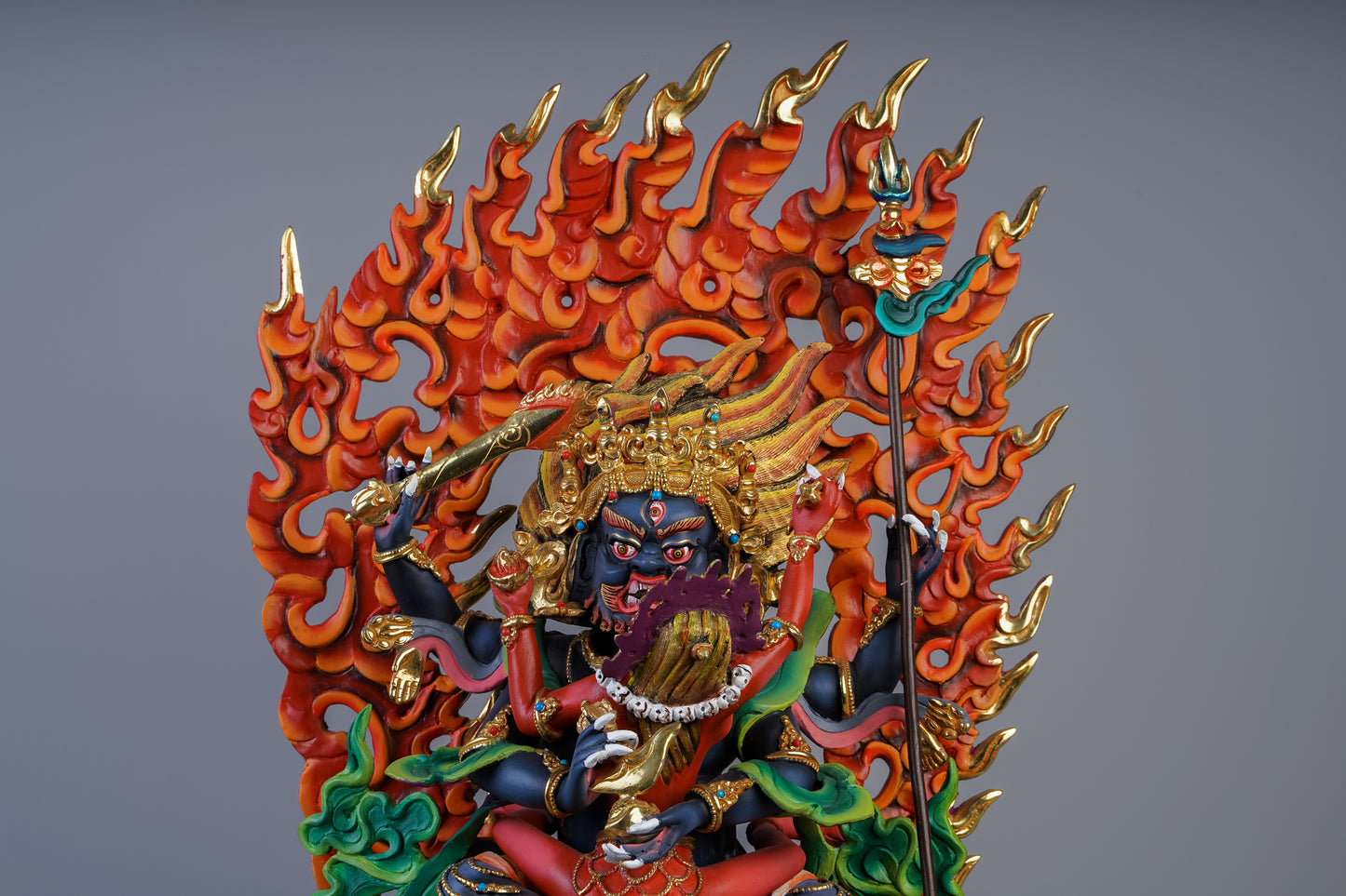 12 inch/ 33 cm Four Armed Mahakala | མགོན་པོ། | 大黑天