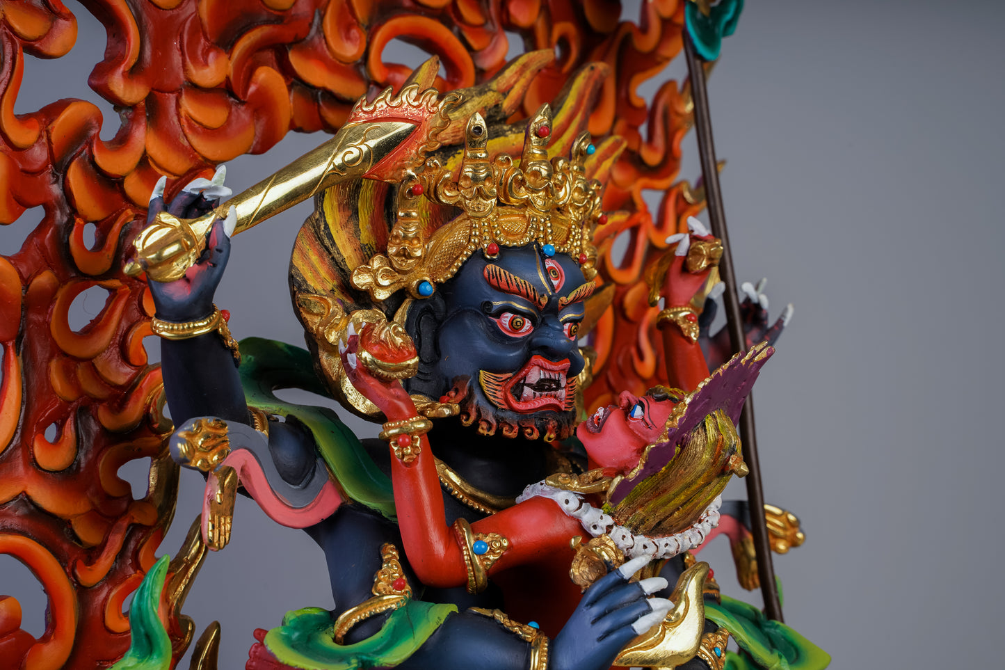 12 inch/ 33 cm Four Armed Mahakala | མགོན་པོ། | 大黑天