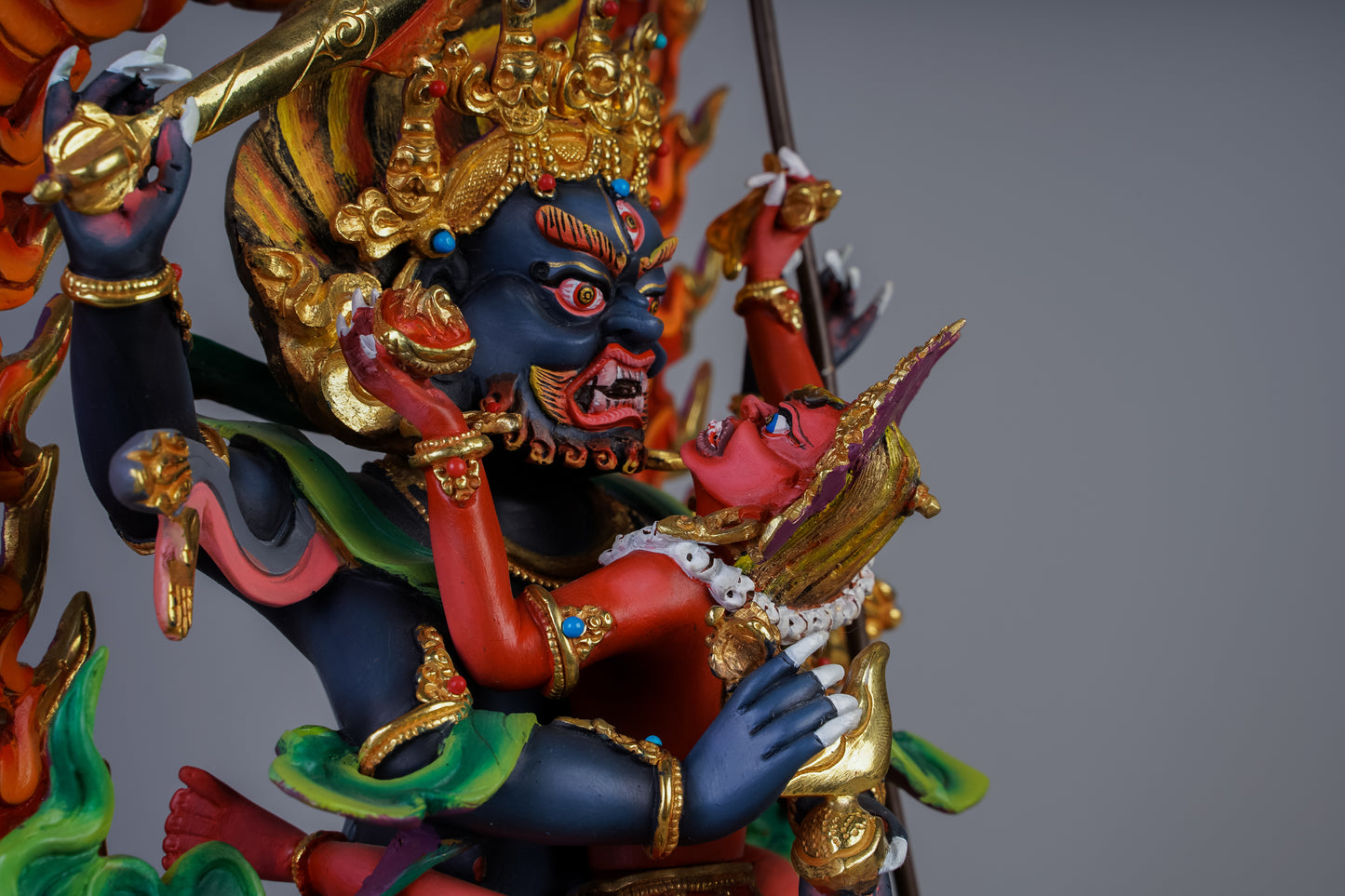 12 inch/ 33 cm Four Armed Mahakala | མགོན་པོ། | 大黑天