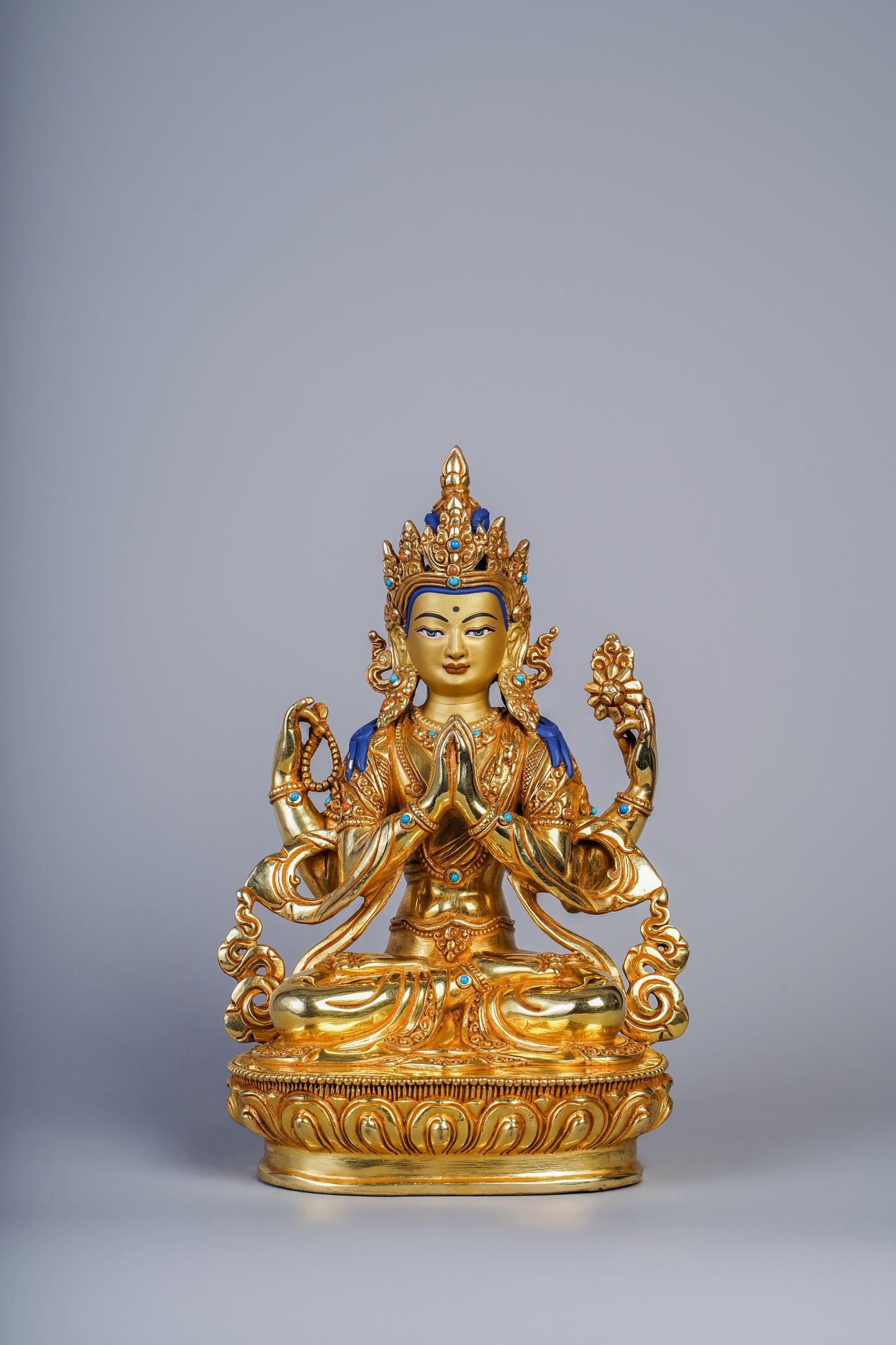 9 inch/ 24 cm Four-Armed Avalokitesvara