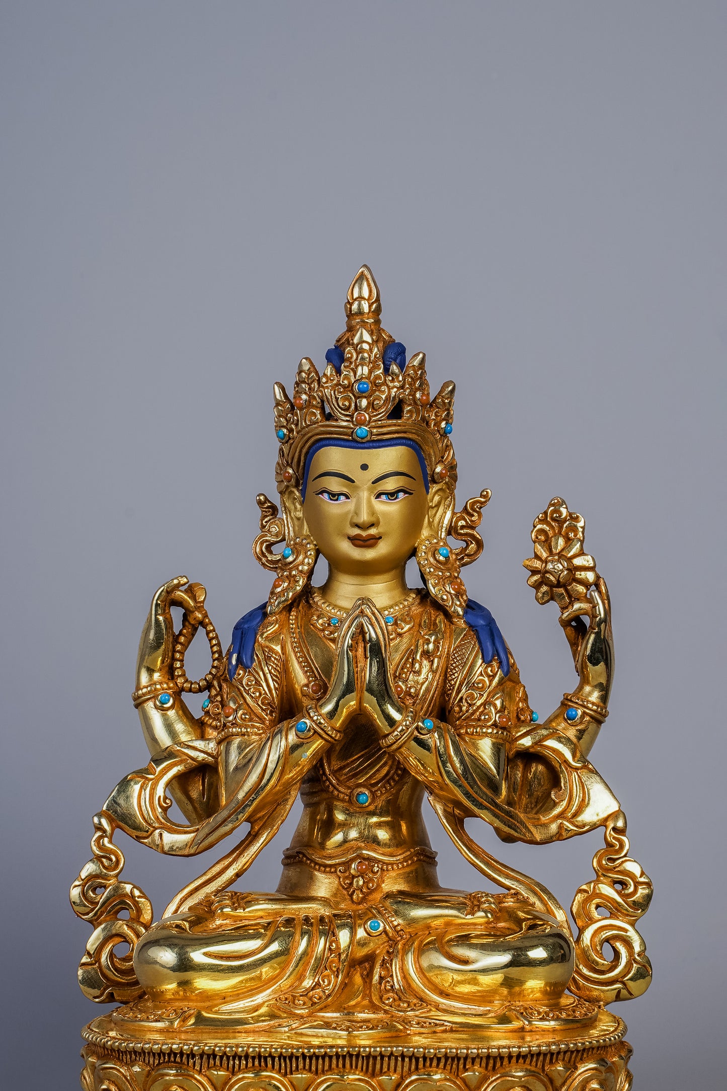 9 inch/ 24 cm Four-Armed Avalokitesvara