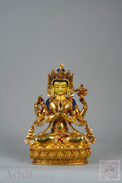 9 inch/ 23 cm Four-Armed Avalokitesvara