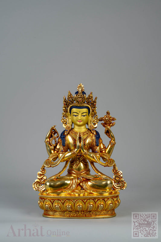 9 inch/ 23 cm Four-Armed Avalokitesvara