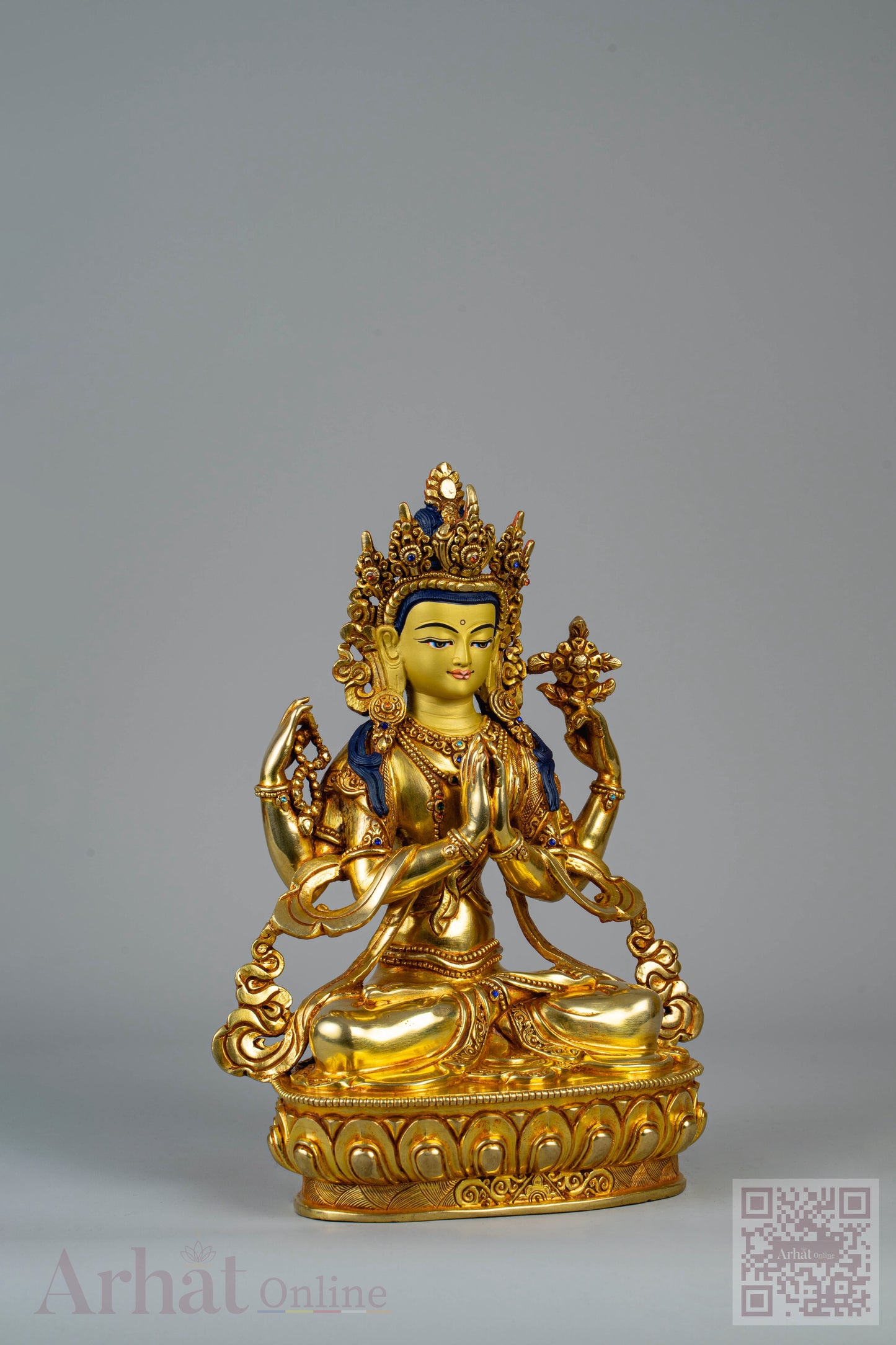 9 inch/ 23 cm Four-Armed Avalokitesvara