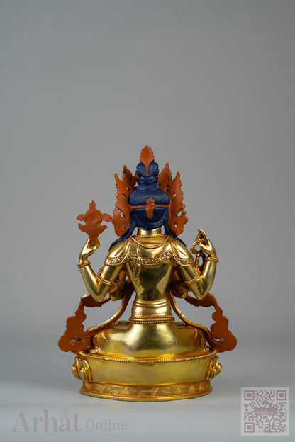 9 inch/ 23 cm Four-Armed Avalokitesvara