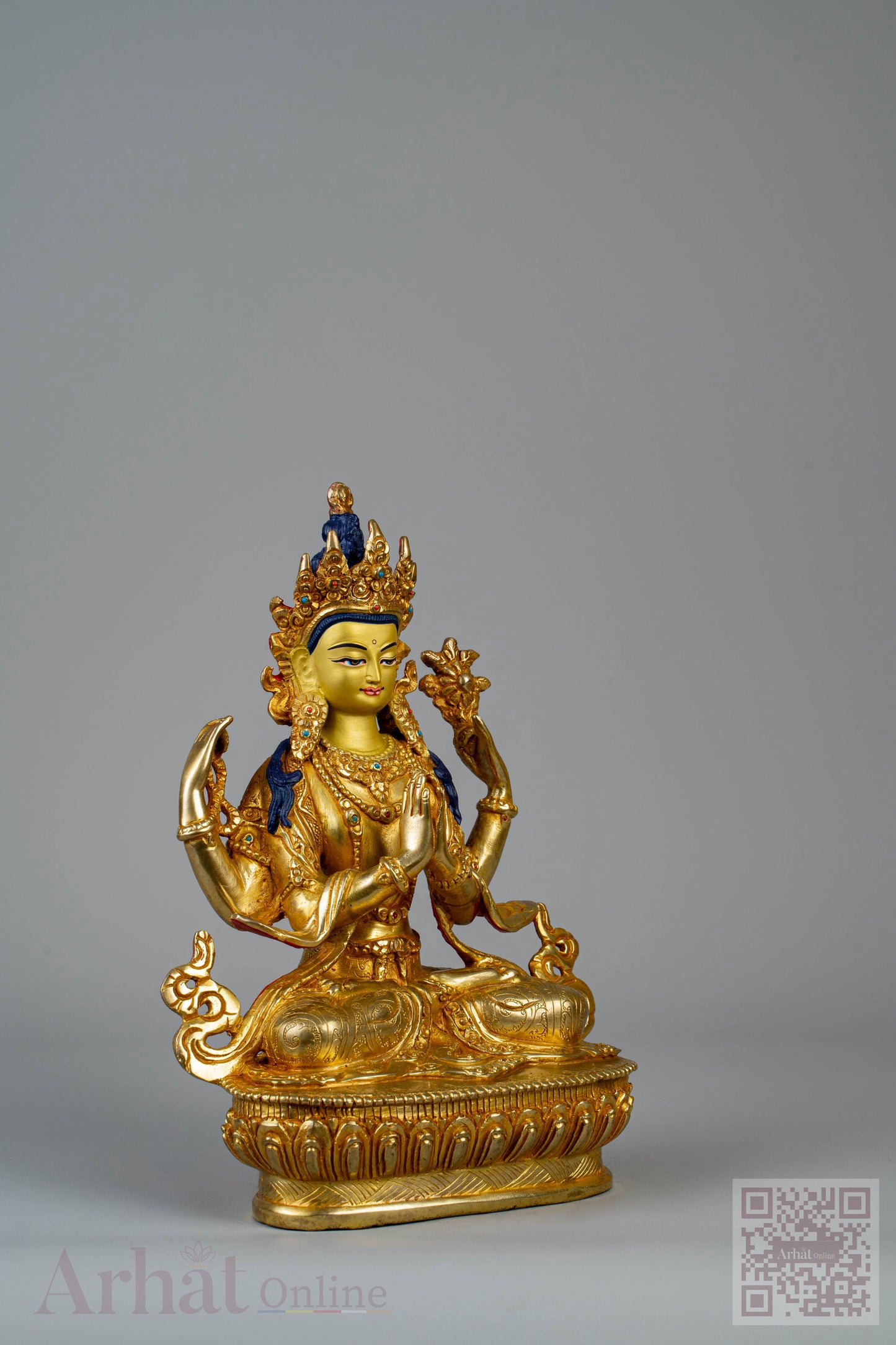 9 inch/ 23 cm Four-Armed Avalokitesvara
