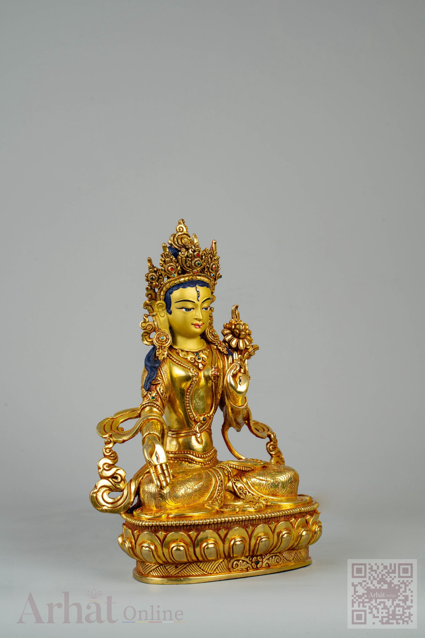 8 inch/ 22 cm White Tara | སྒྲོལ་མ་དཀར་པོ། | 白度母