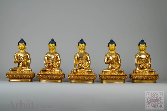 9 inch/ 23 cm Five Wisdom Buddhas