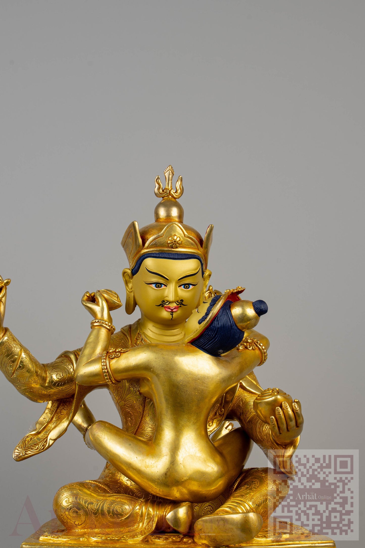 12 inch/ 32 cm Guru Padmasambhava with Consort | པདྨ་འབྱུང་གནས། | 莲花生大士