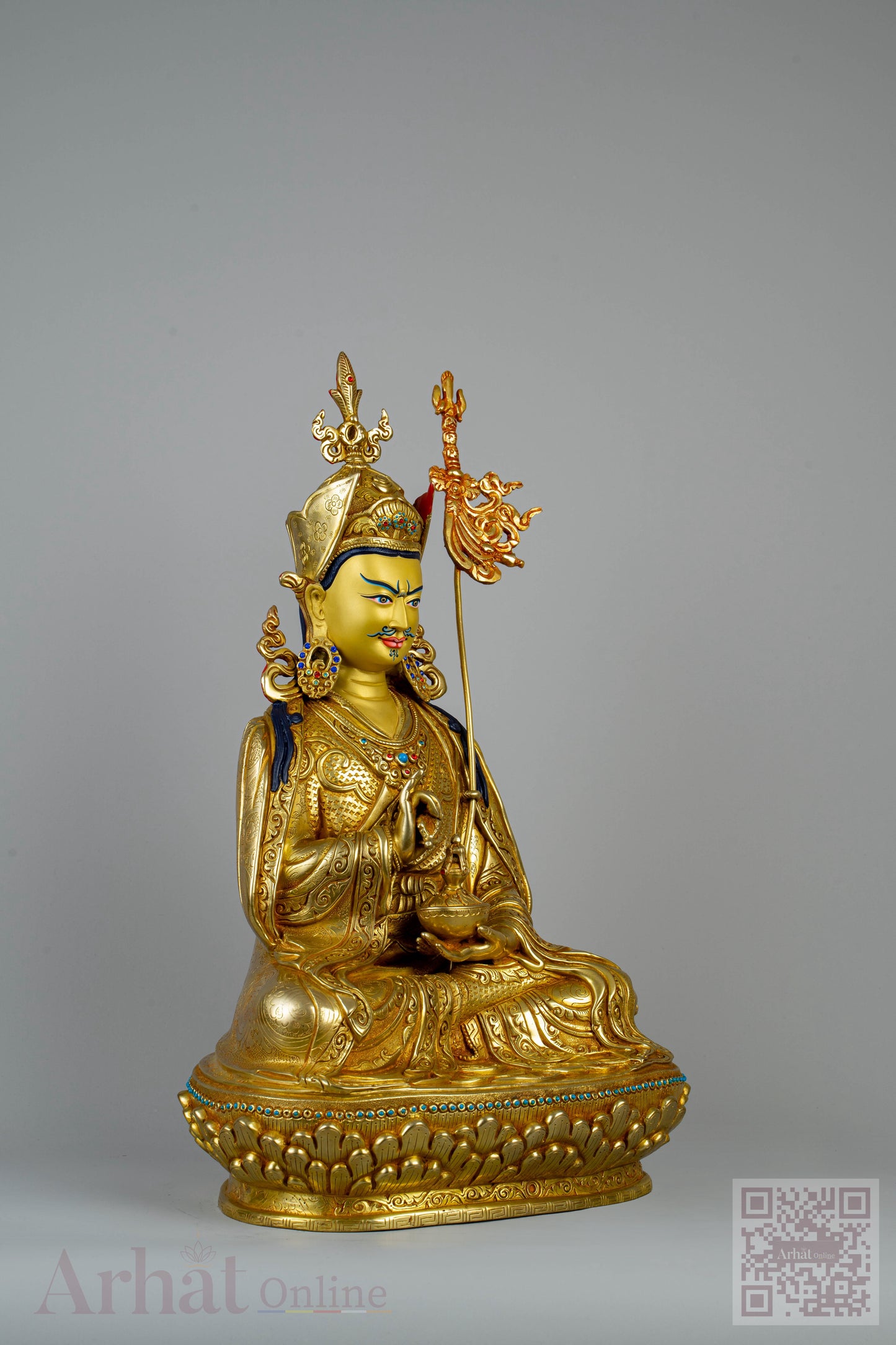 15 inch/ 39 cm Guru Tsokye Dorje | གུ་རུ་མཚོ་སྐྱེས་རྡོ་རྗེ།