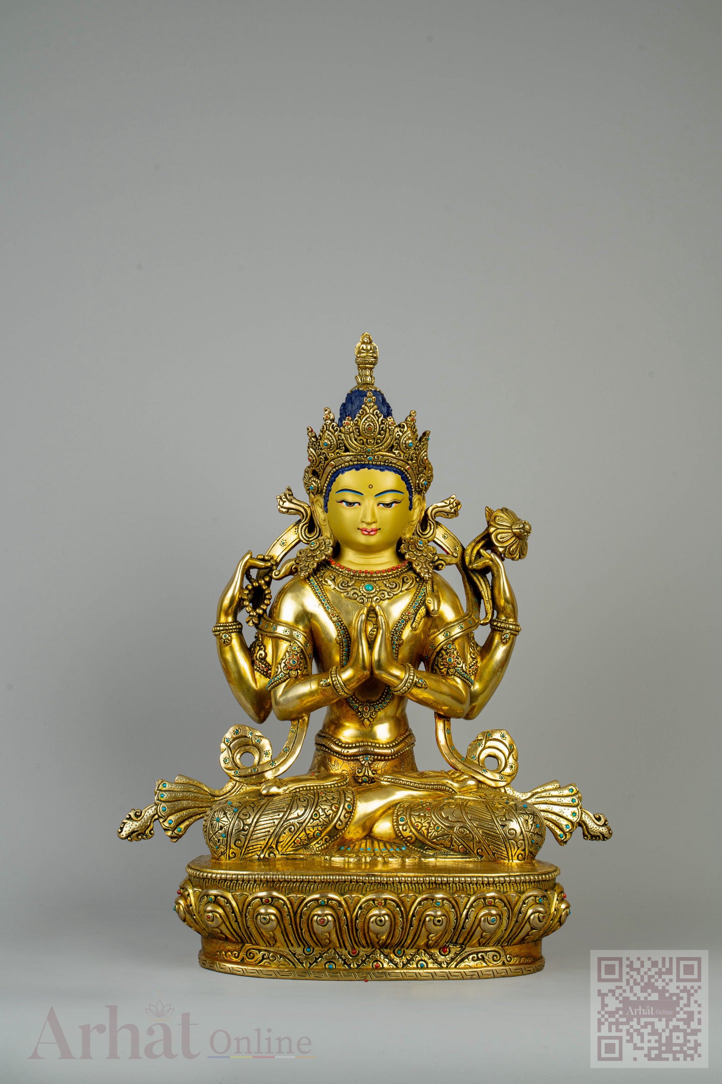 14 inch/ 36 cm Avaloketishvera | སྤྱན་རས་གཟིགས | 四臂觀音