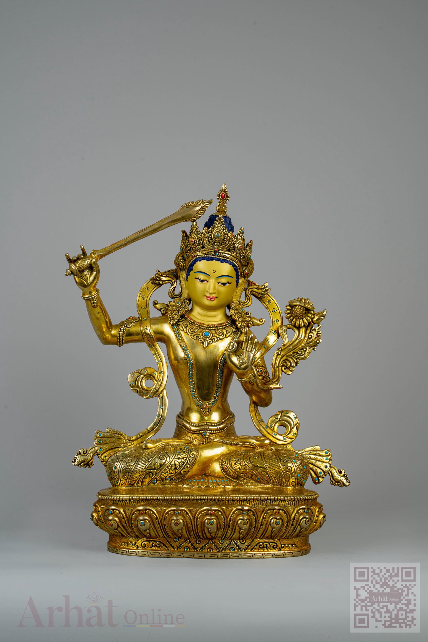 14 inch/ 36 cm Manjushree | འཇམ་དཔལ་དབྱངས། | 文殊菩萨