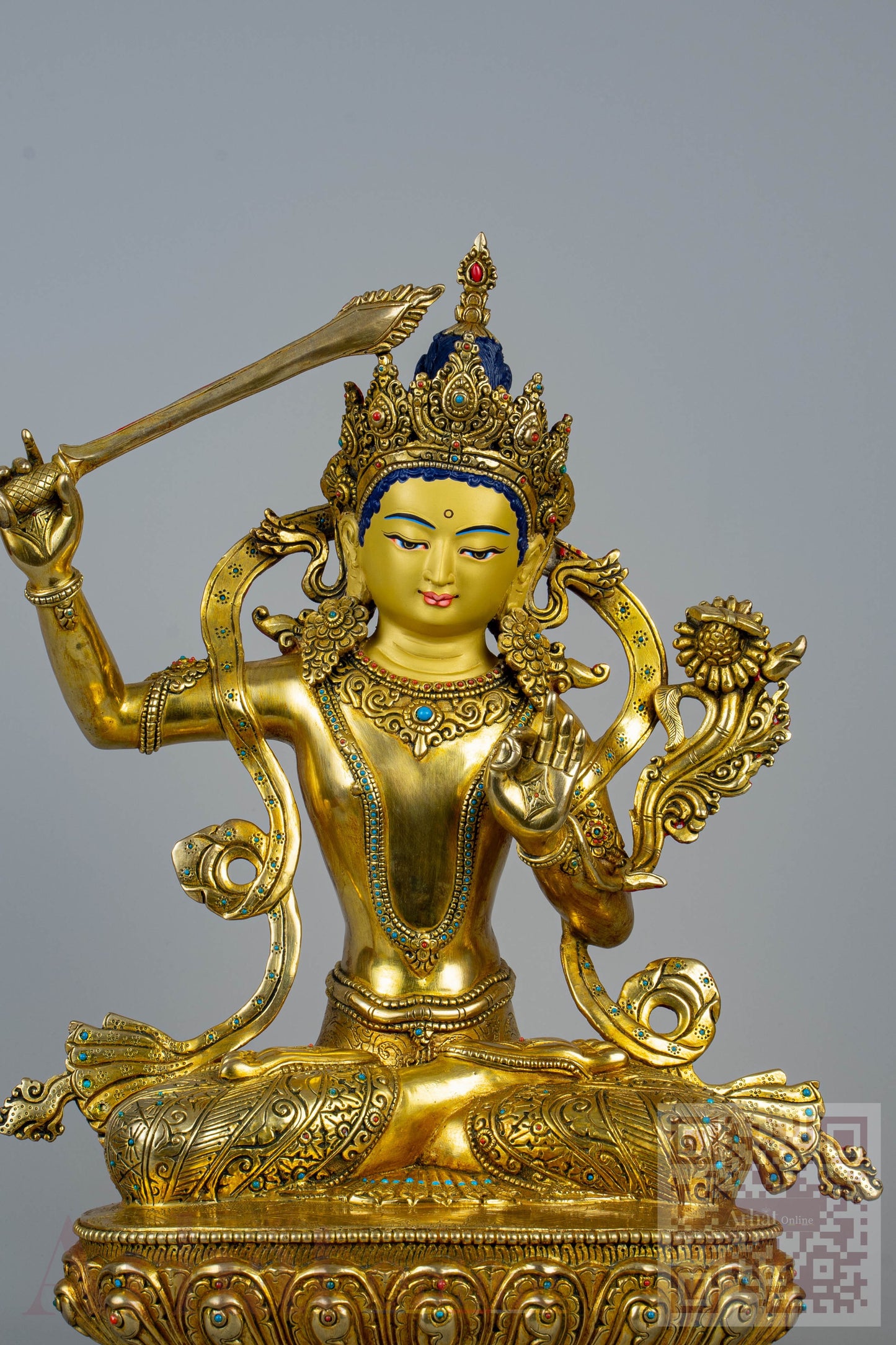 14 inch/ 36 cm Manjushree | འཇམ་དཔལ་དབྱངས། | 文殊菩萨