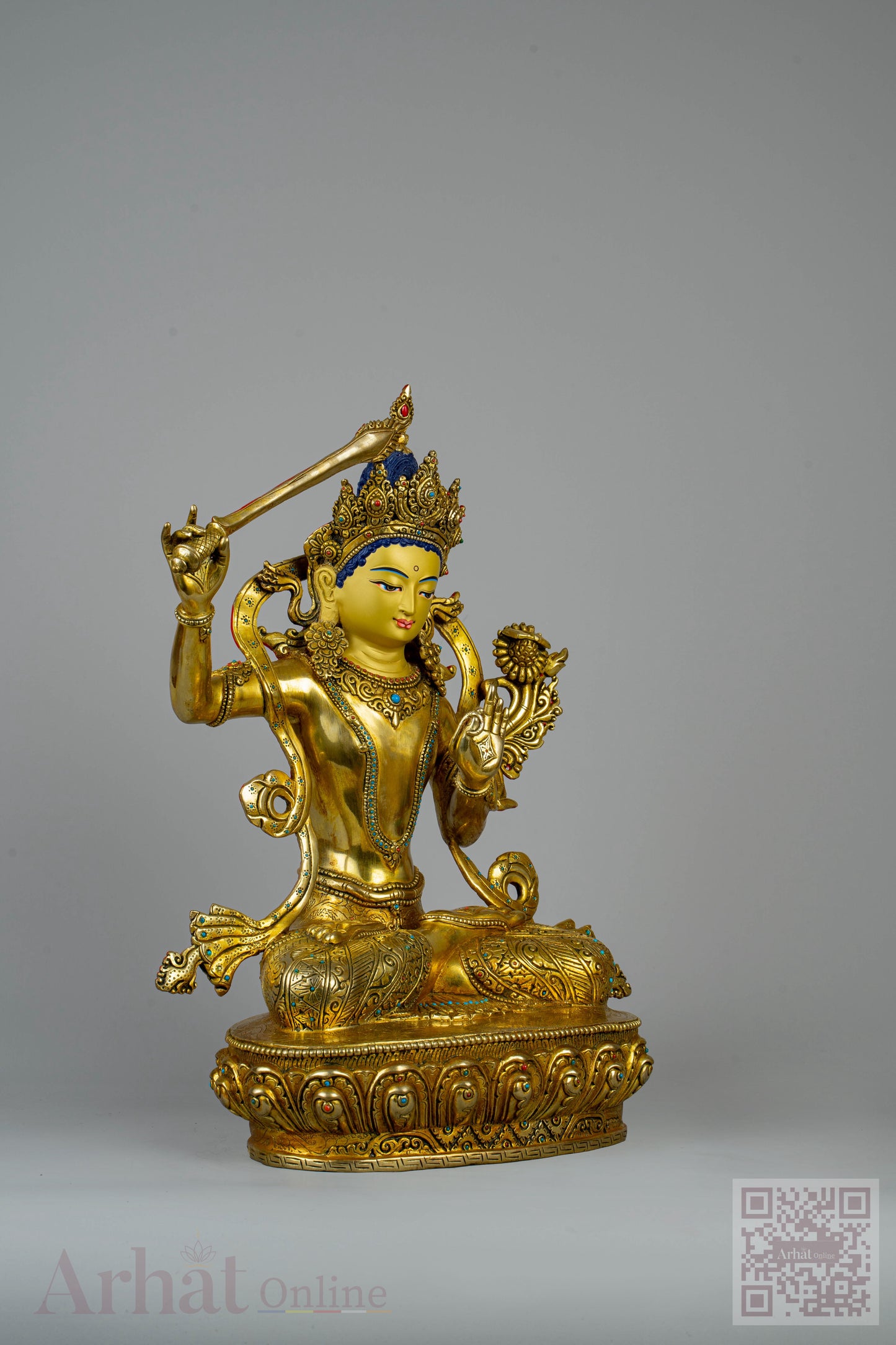 14 inch/ 36 cm Manjushree | འཇམ་དཔལ་དབྱངས། | 文殊菩萨