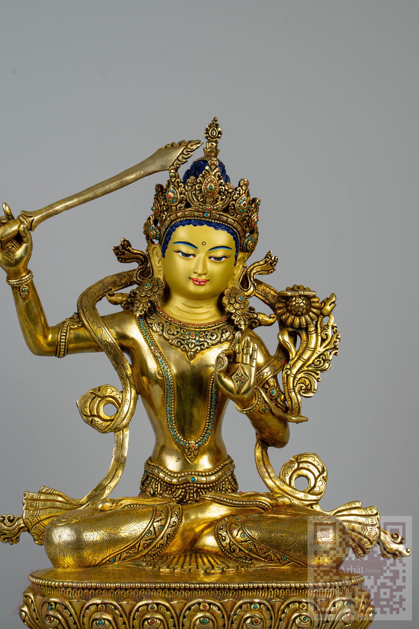 14 inch/ 36 cm Manjushree | འཇམ་དཔལ་དབྱངས། | 文殊菩萨